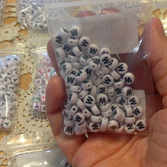 Crafts Beads for Jewelry Making, Mini Letter and number beads bundle - Picture 9 of 10